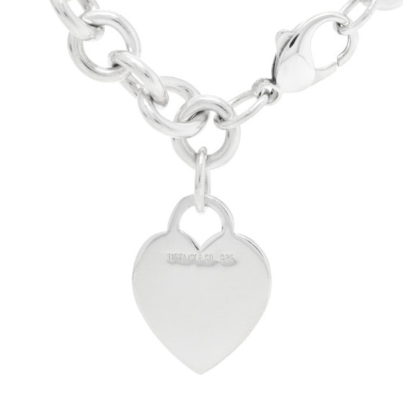 Tiffany & Co silver heart tag charm bracelet - Picture 2 of 5